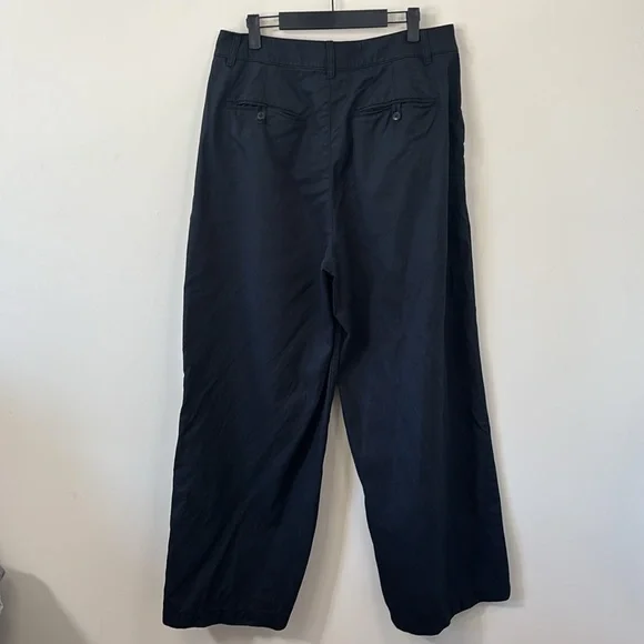 Madewell The Harlow Wide-Leg Pant Black Size 12 - Picture 7 of 11